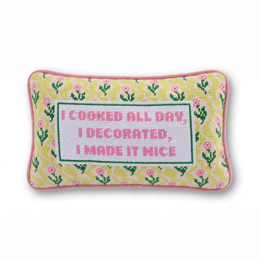 Made it Nice Needlepoint Pillow
