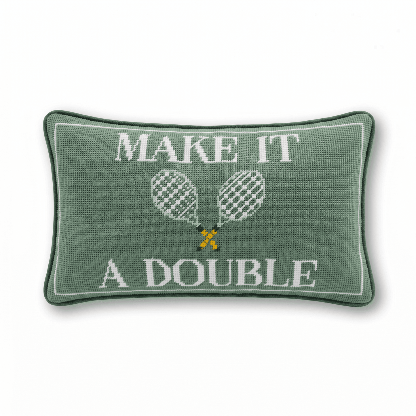 Make It A Double Needlepoint Pillow