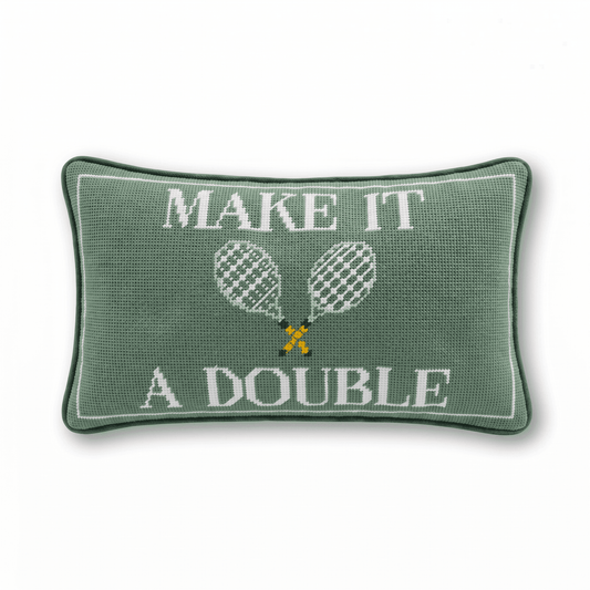 Make It A Double Needlepoint Pillow