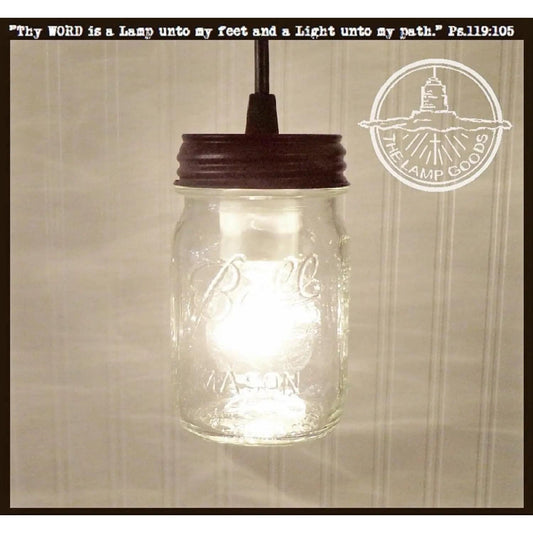 Mason Jar Pendant Light - Pint