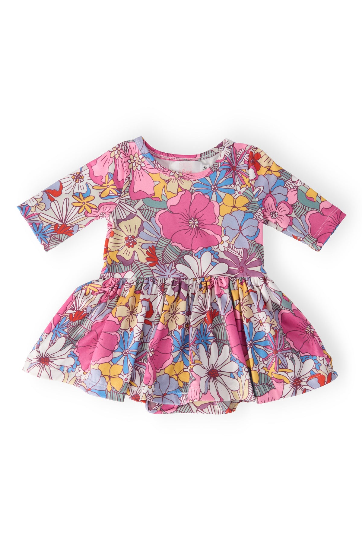 a pink dress with flowers on it