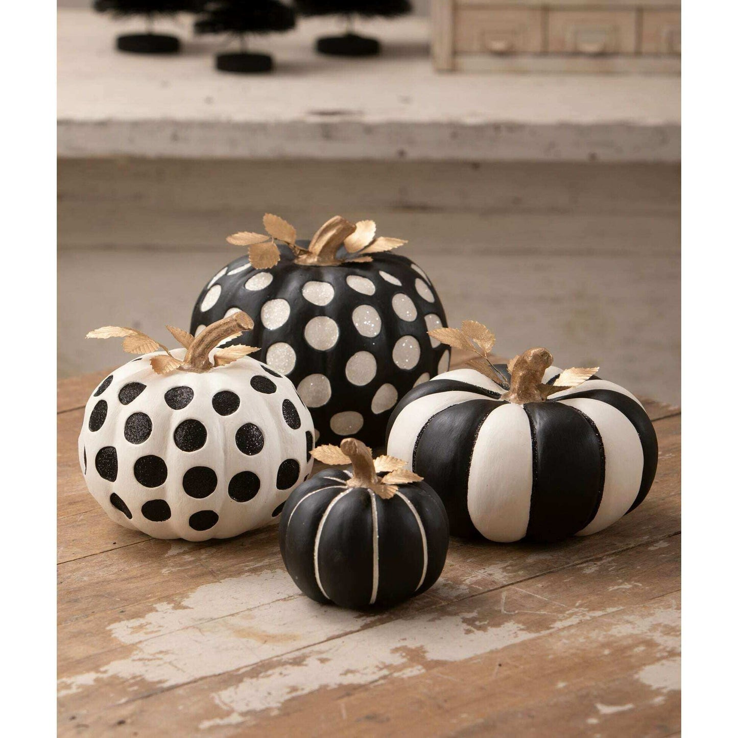 Medium Dottie Blanc Pumpkin | Halloween Decor | Bethany Lowe