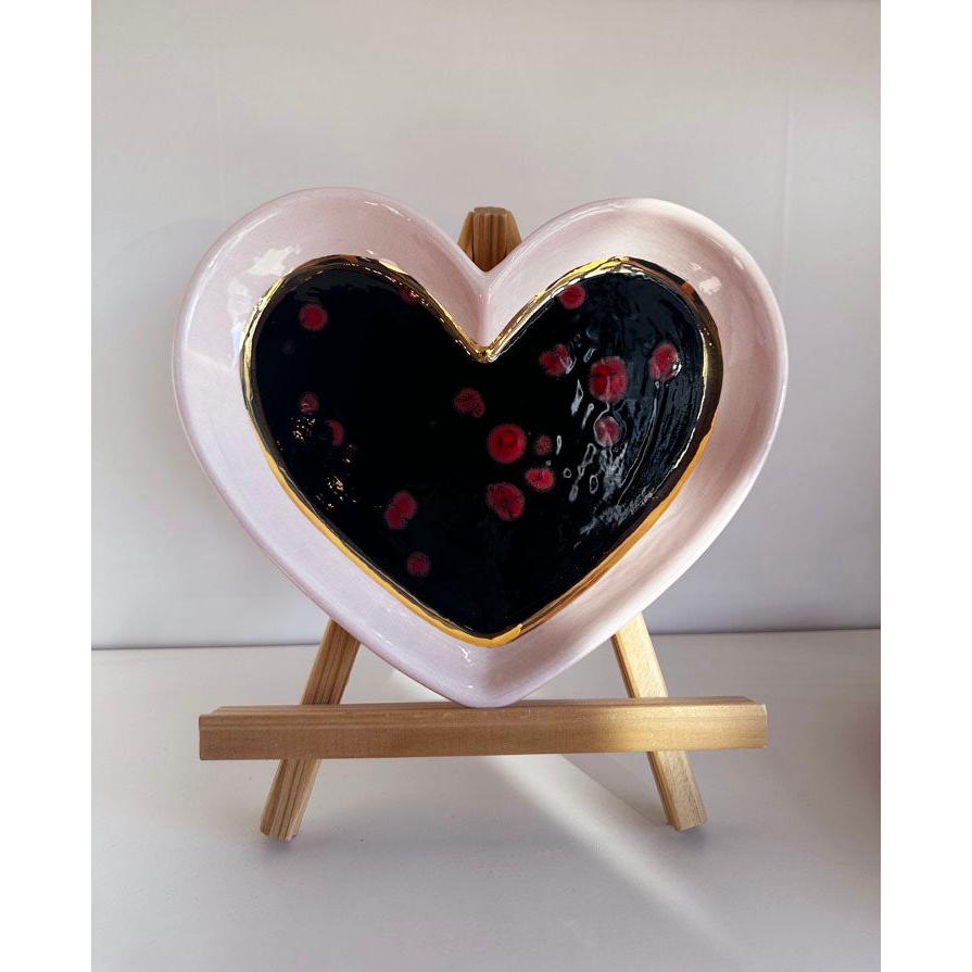 Medium Gilded Heart Dishes