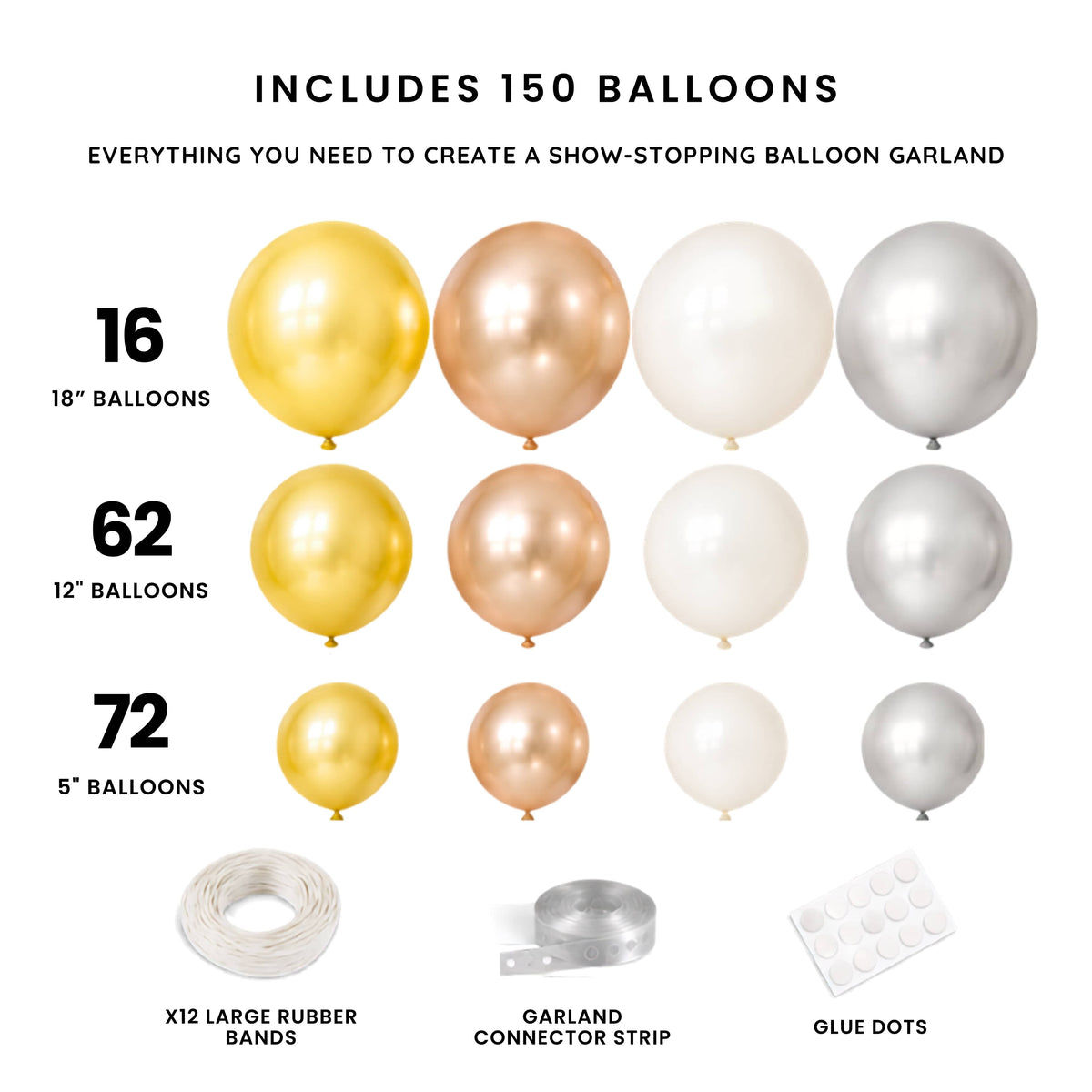 a group of balloons with numbers and a string