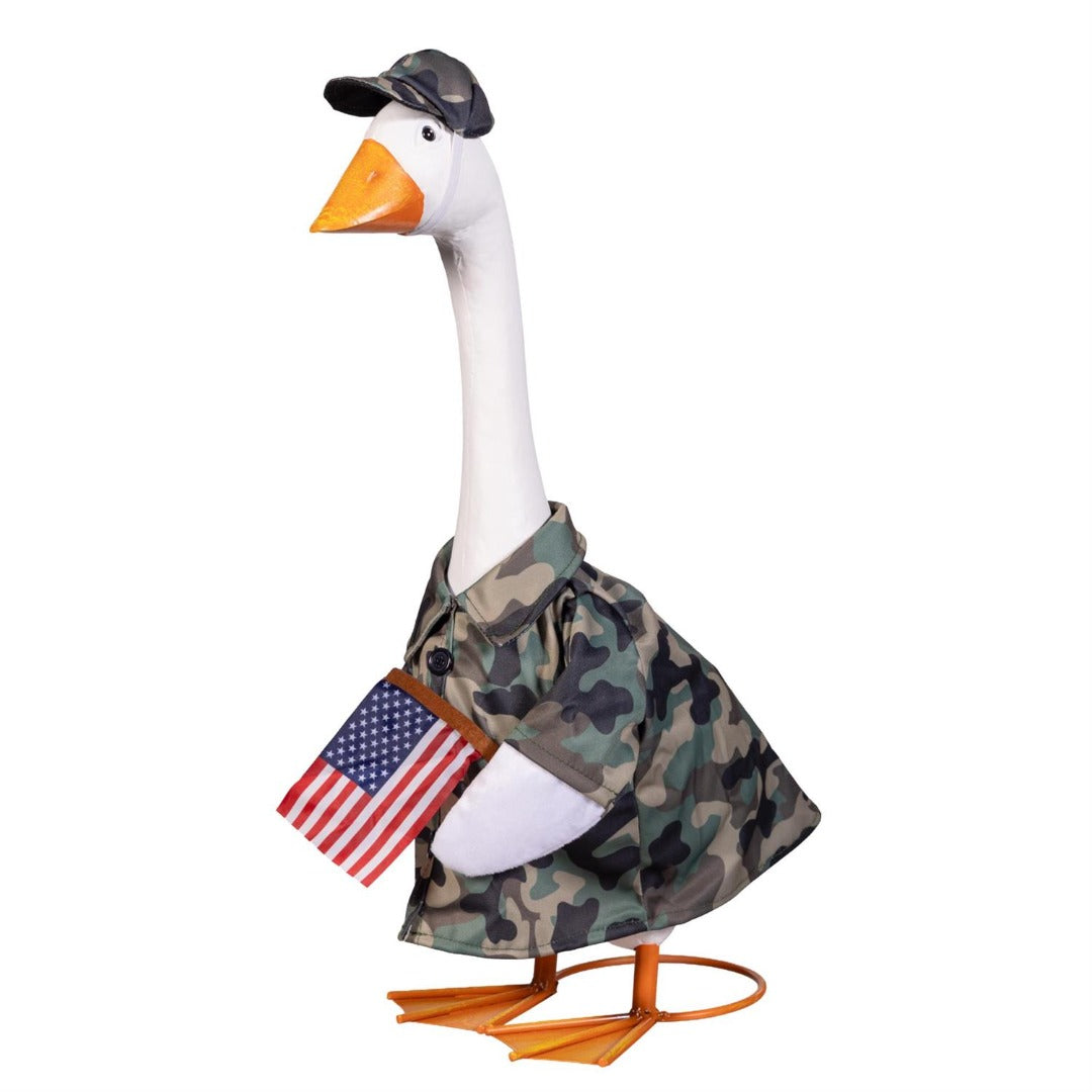 Military Camo Porch Goose Outfit