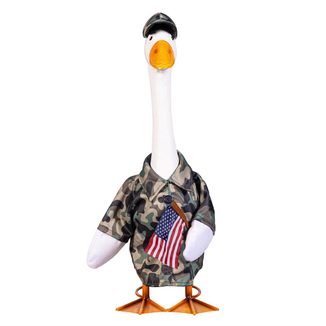 Military Camo Porch Goose Outfit