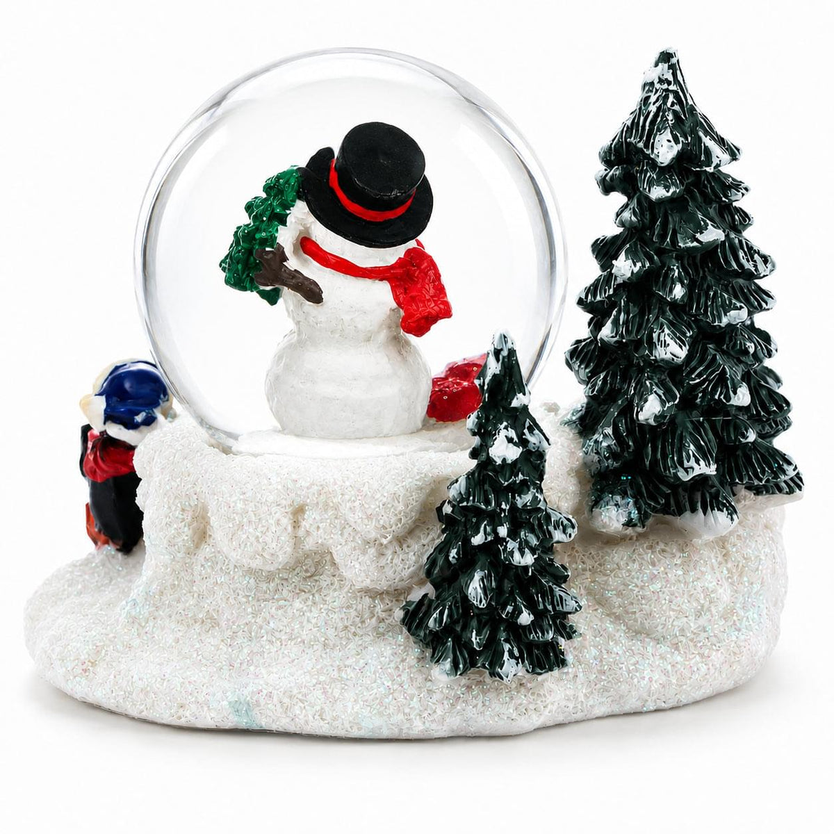 Mini Winter Scene with Polar Bear and Penguins Water Globe