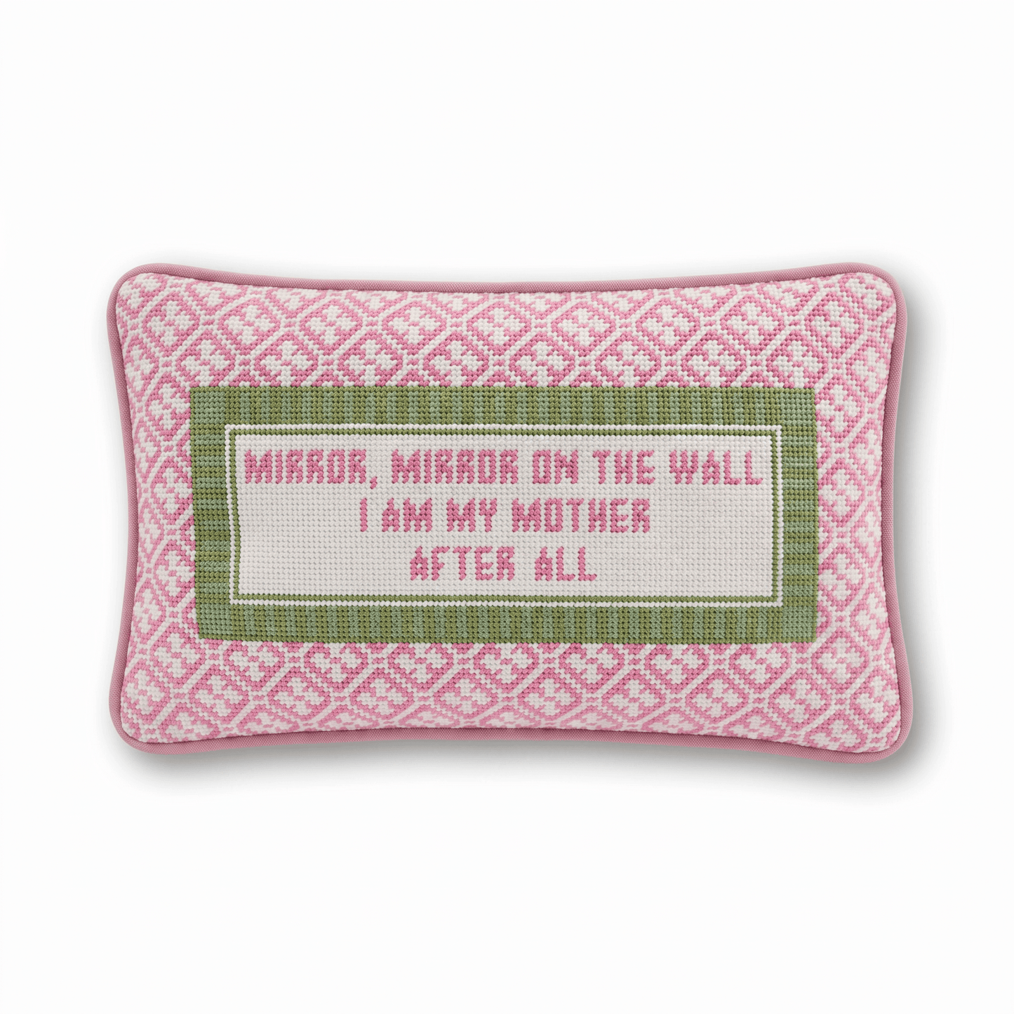 Mirror Mirror Needlepoint Pillow