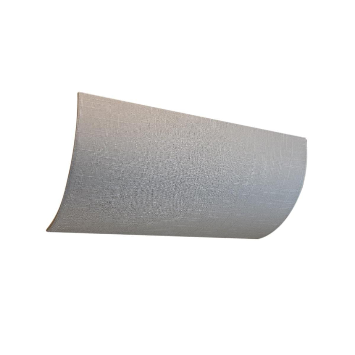 Moderne Vanity Light Cover Conversion Kit, 20"W White Textured Fabric Shade - DIY Upgrades Hollywood Lights (No Wiring)