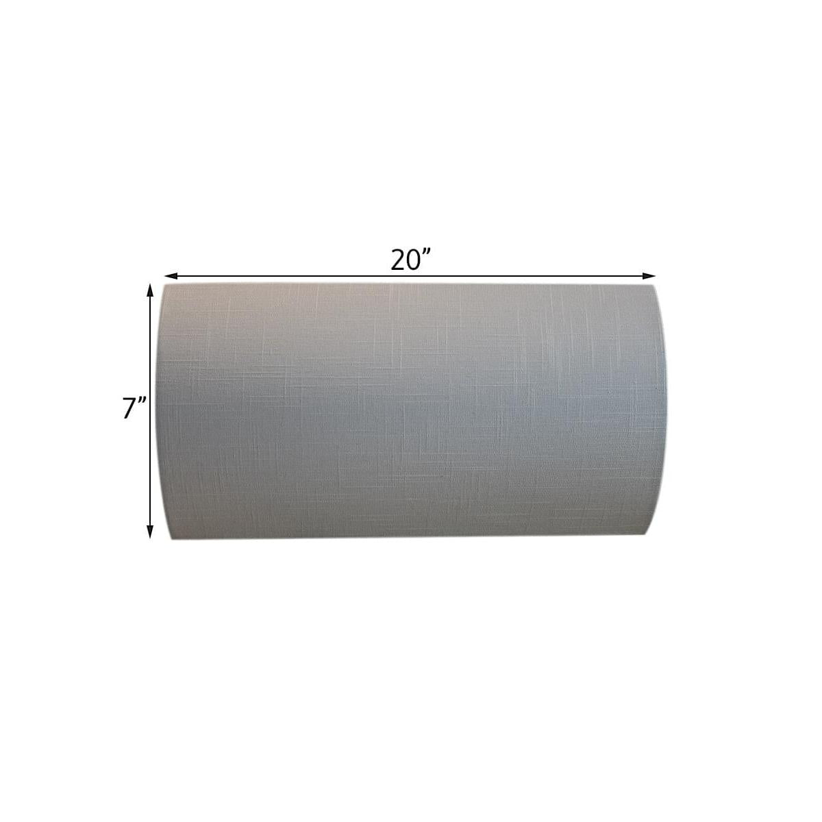 Moderne Vanity Light Cover Conversion Kit, 20"W White Textured Fabric Shade - DIY Upgrades Hollywood Lights (No Wiring)