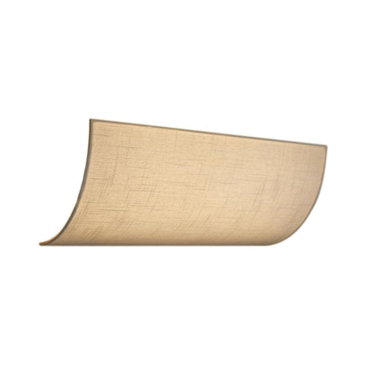 Moderne Vanity Light Cover Conversion Kit, 20"W White Textured Fabric Shade - DIY Upgrades Hollywood Lights (No Wiring)