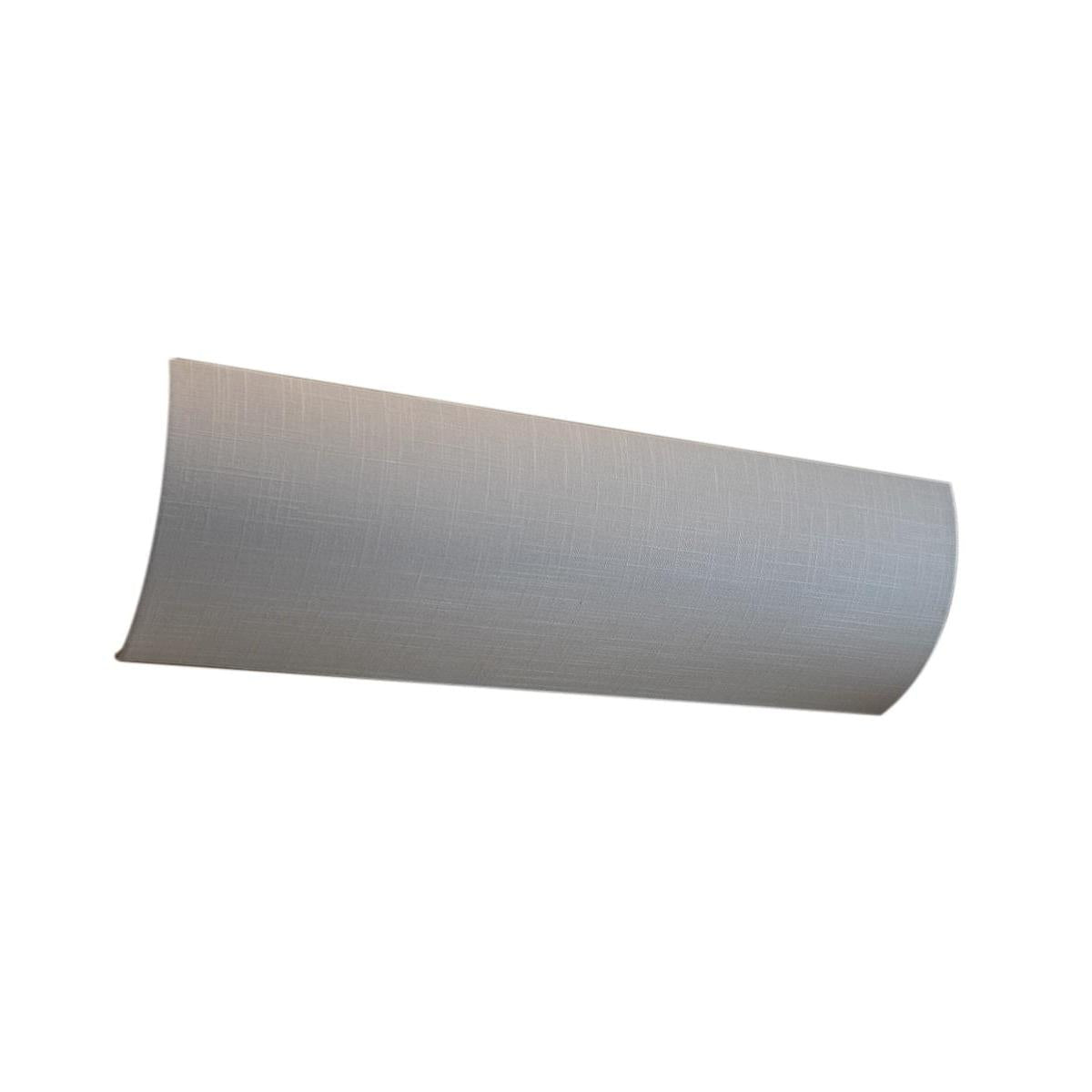 Moderne Vanity Light Cover Conversion Kit, 32"W White Textured Fabric Shade - DIY Upgrades Hollywood Lights (No Wiring)