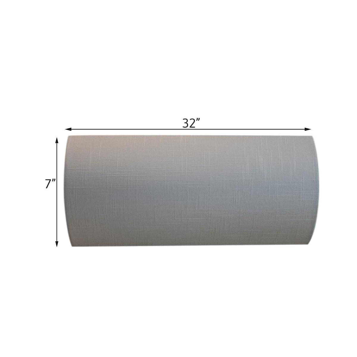 Moderne Vanity Light Cover Conversion Kit, 32"W White Textured Fabric Shade - DIY Upgrades Hollywood Lights (No Wiring)