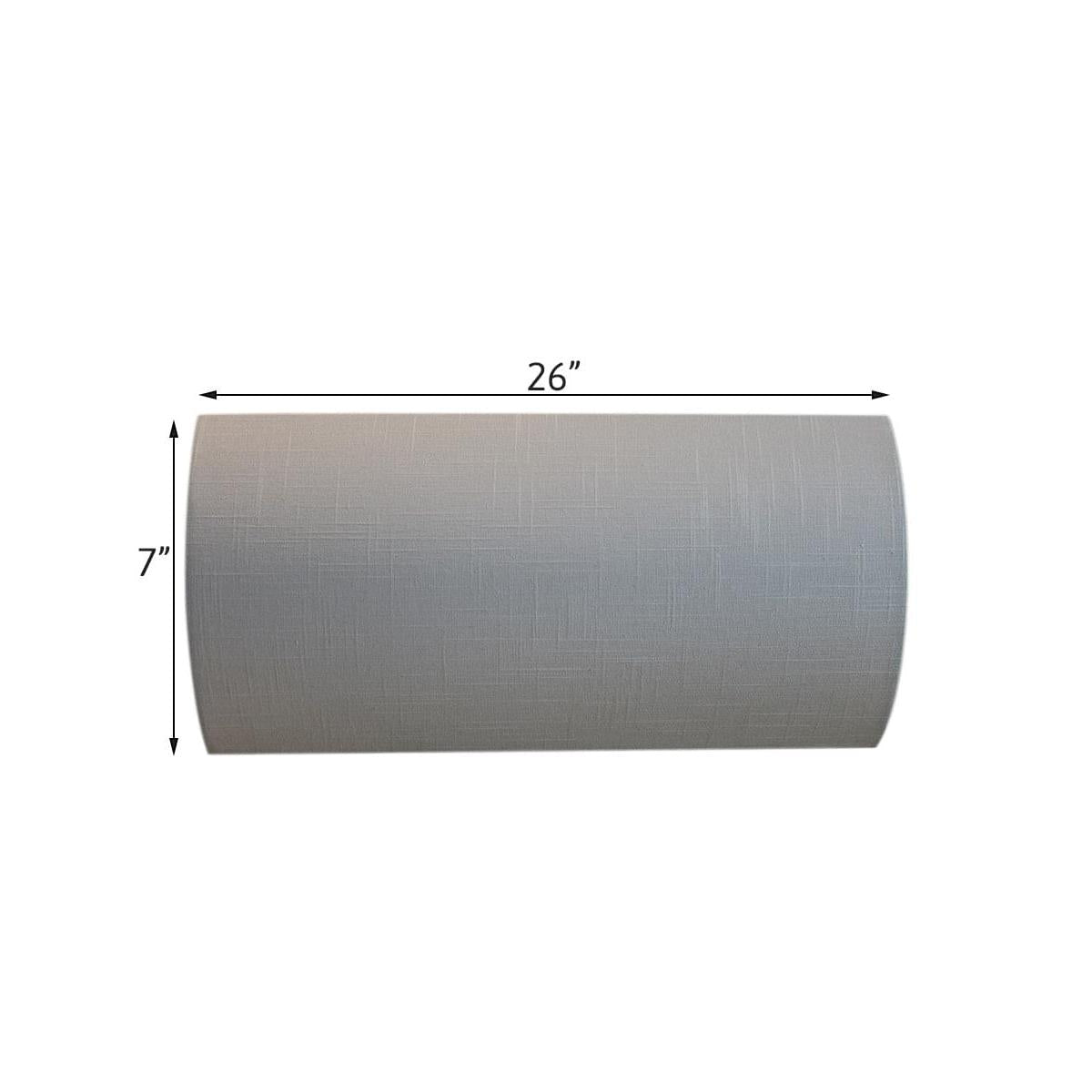 Moderne Vanity Light Cover Refresh Kit, 26"W White Textured Fabric Shade - DIY Upgrades Hollywood Lights (No Wiring)