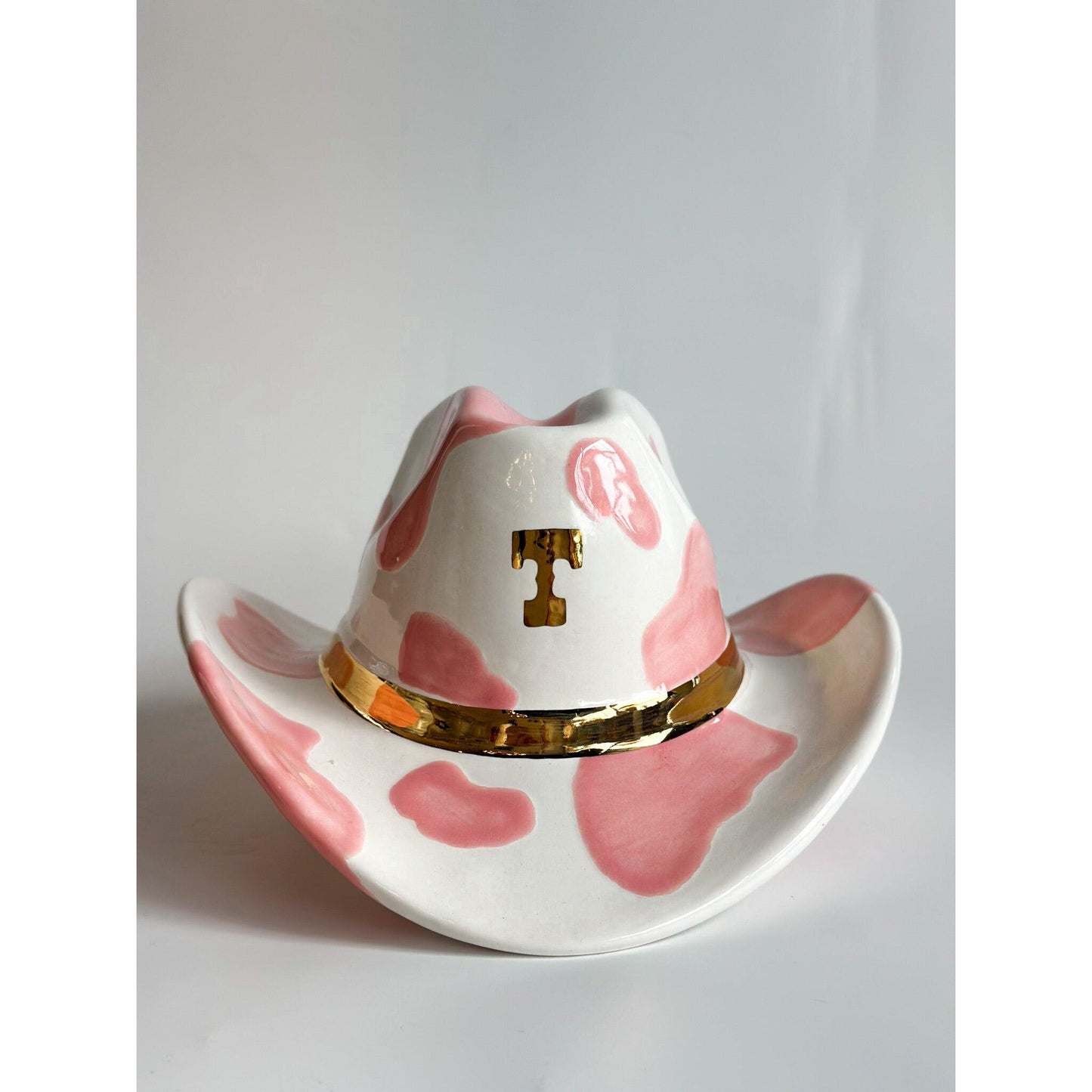 Monogrammed Cow Print Cowboy Hat