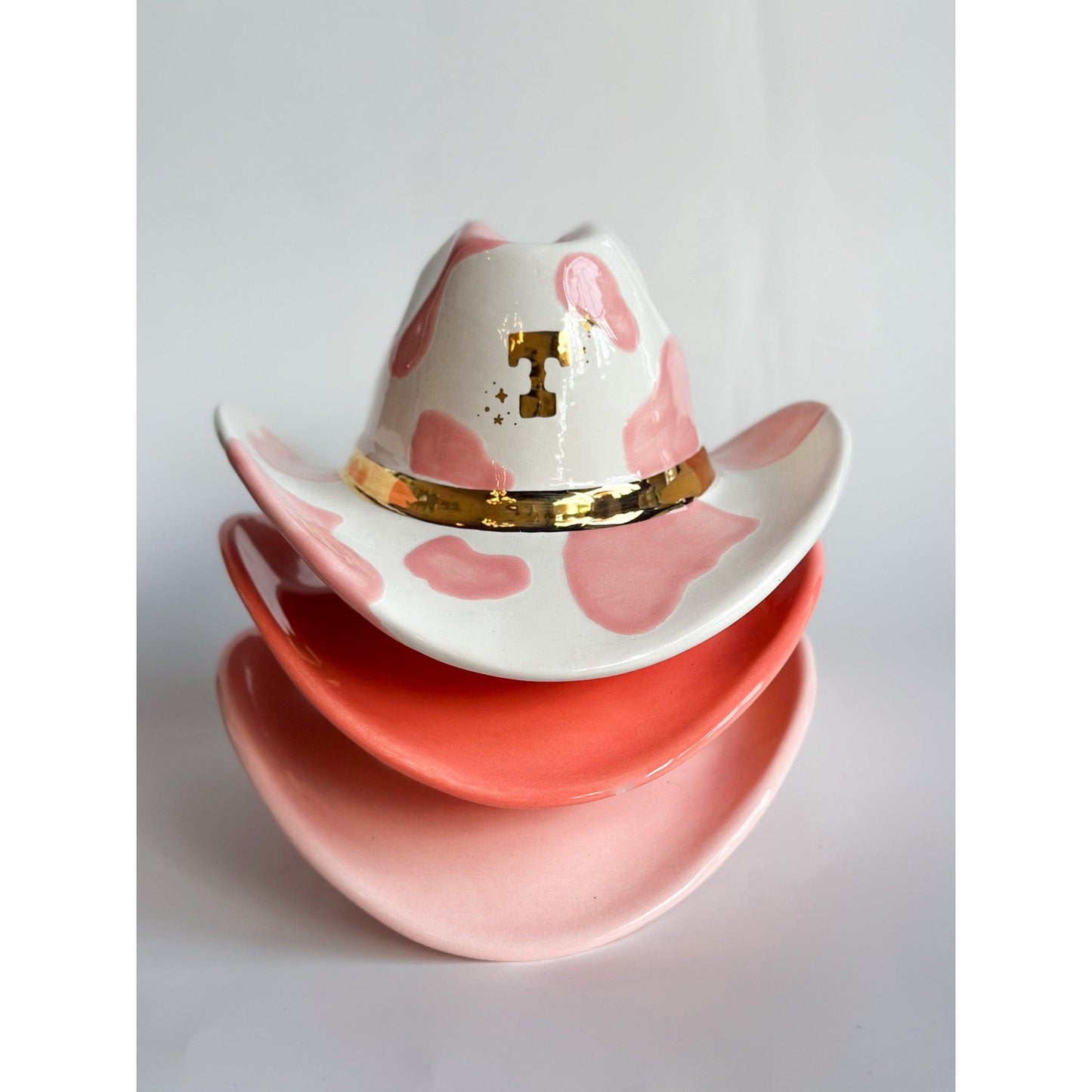 Monogrammed Cow Print Cowboy Hat