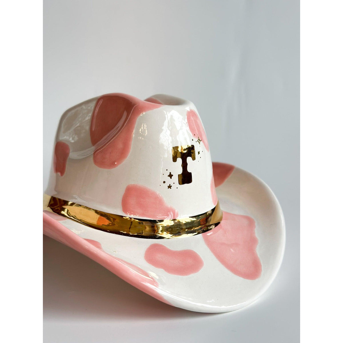 Monogrammed Cow Print Cowboy Hat