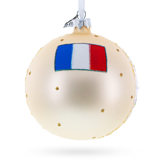 Mont Saint-Michel, Normandy, France Glass Ball Christmas Ornament 4 Inches
