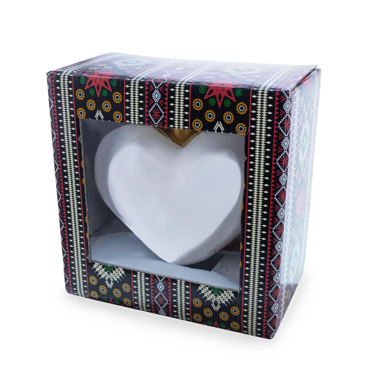 Moonlit Floral Meadow Heart Glass Ornament