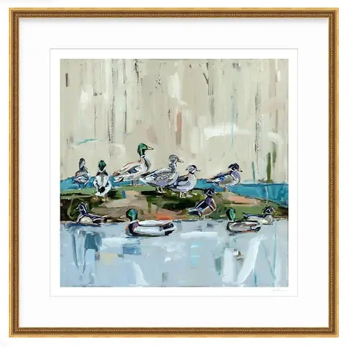 Mound Party Ducks Fine Art Print