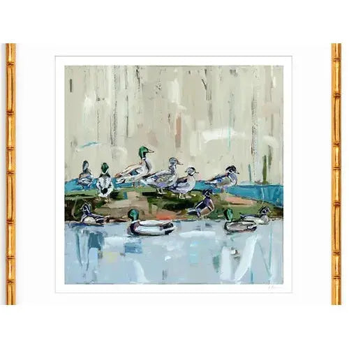 Mound Party Ducks Fine Art Print