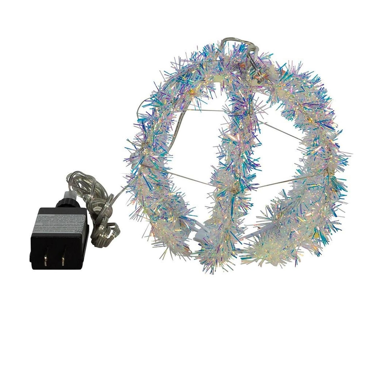 Multi-Color LED Tinsel Foldable Sphere 6"