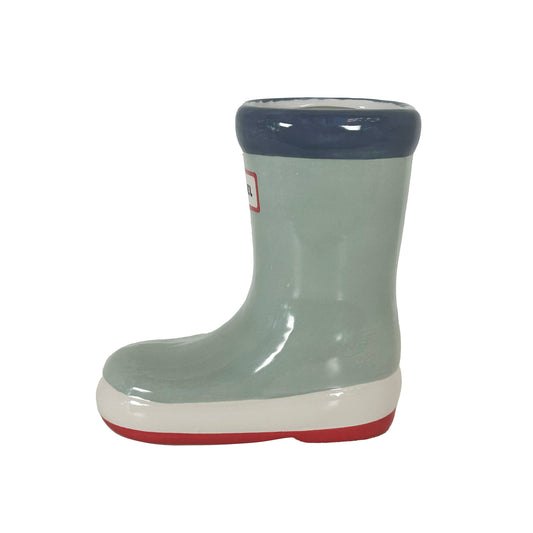 Multicolor Rainboot Vase in Sage