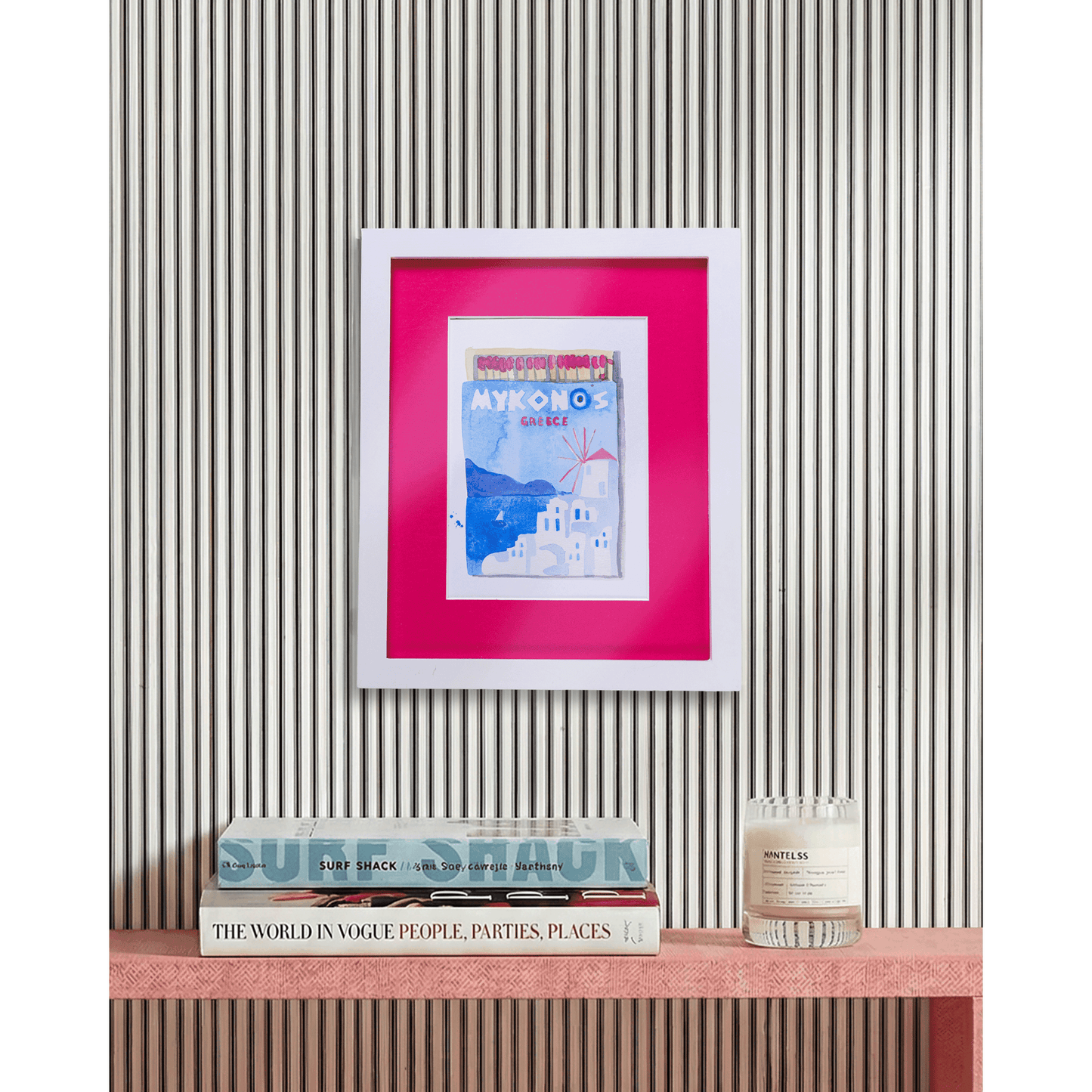 Mykonos Matchbook Art Print