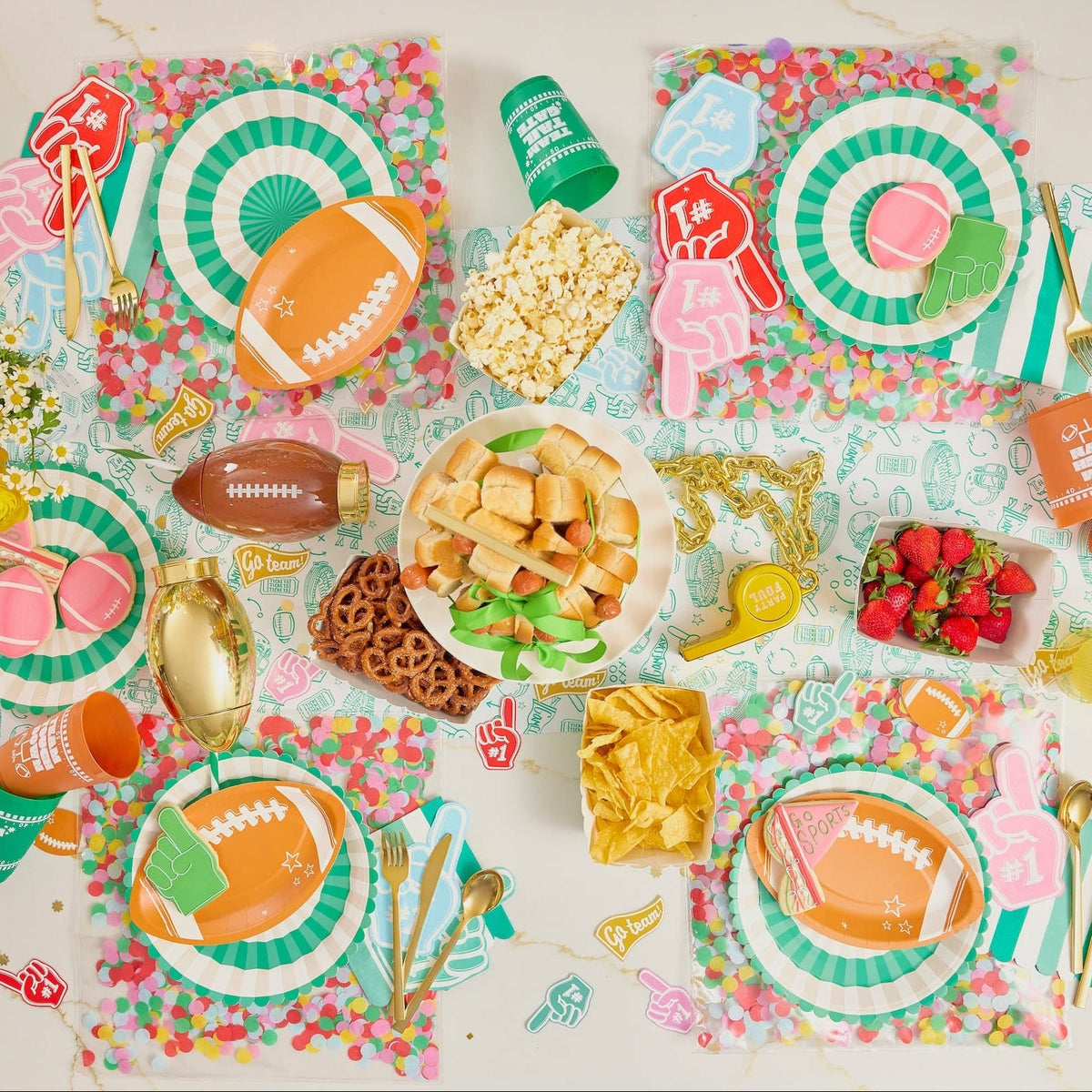 "Game Day Goals" Paper Table Runner (25 ft, cut to fit)