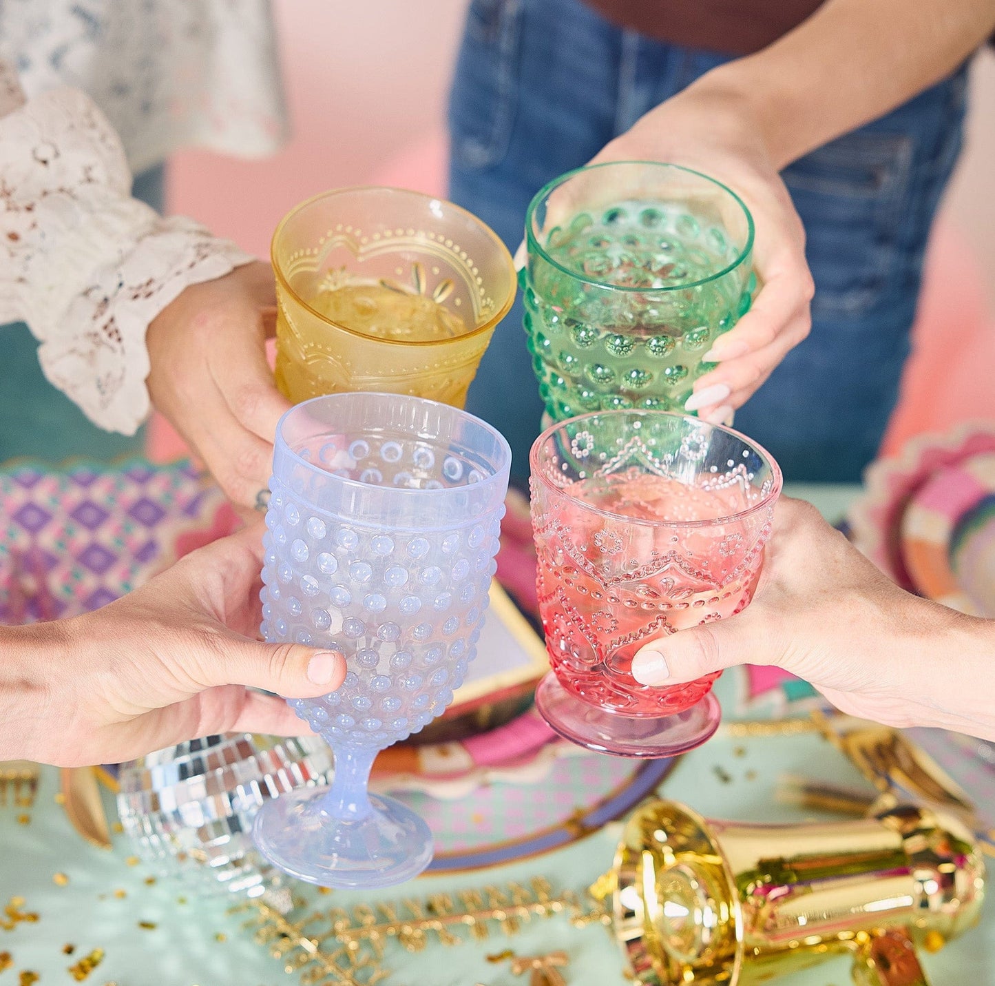Vintage Vibes Pastel Reusable Cup Set