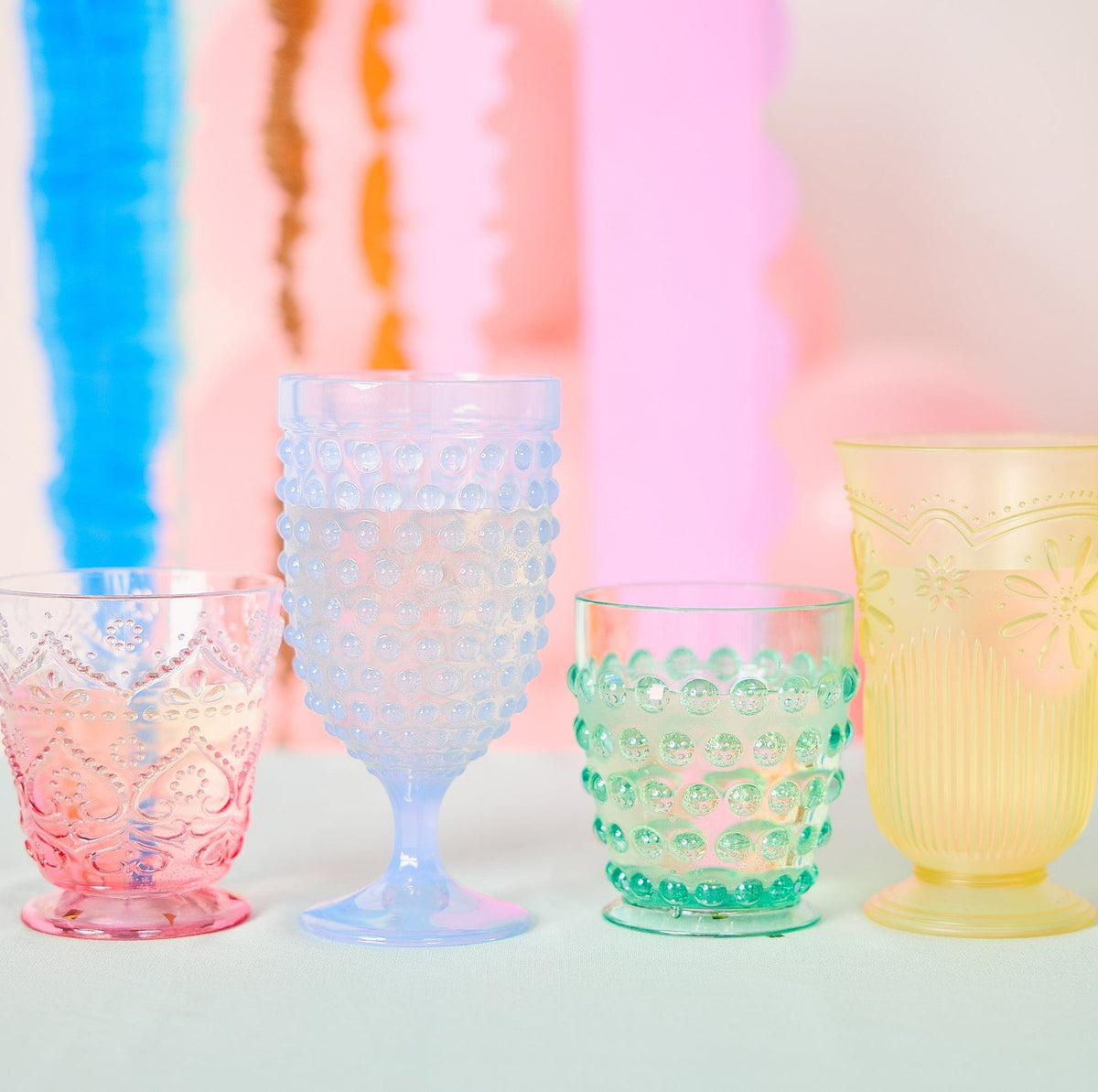 Vintage Vibes Pastel Reusable Cup Set