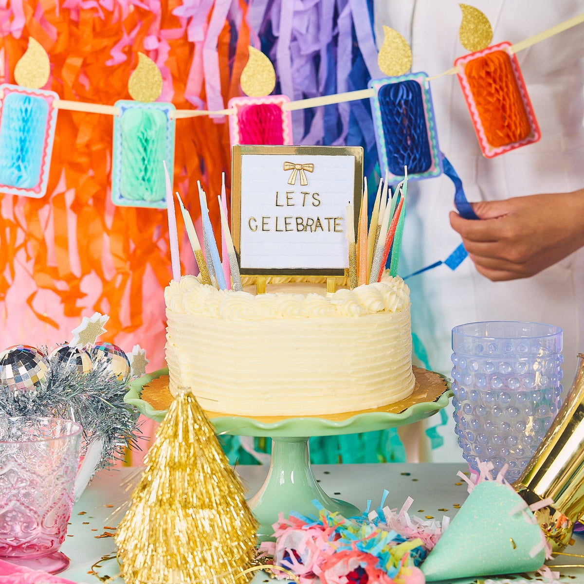 Rainbow Glitter Birthday Candles (set of 10)