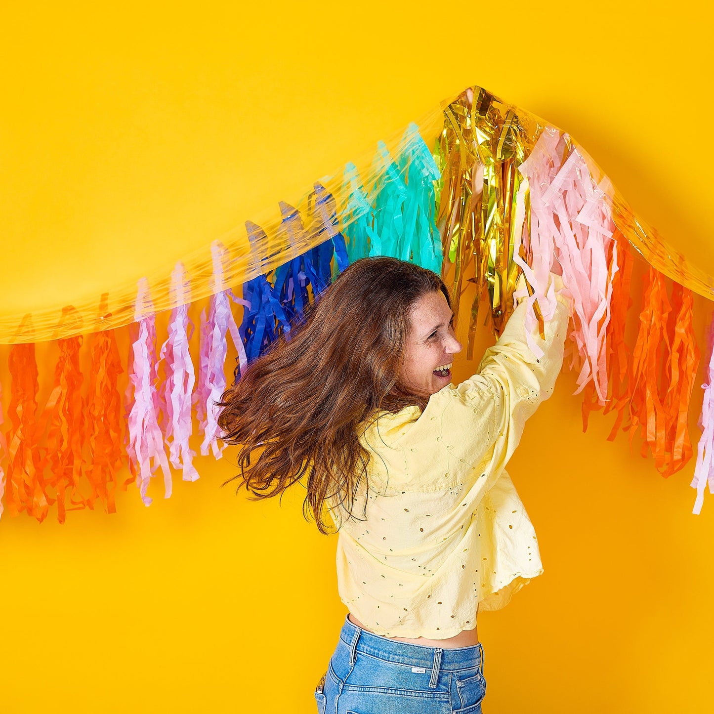 Multicolor Fringe Canopy Banners (set of 2)