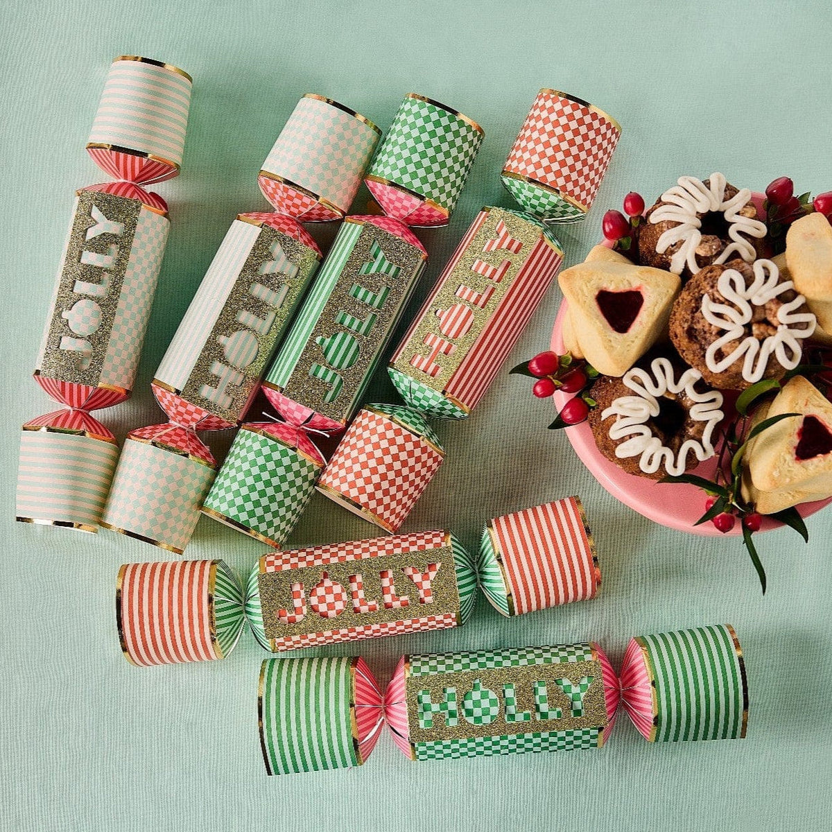 a group of crackers and cookies