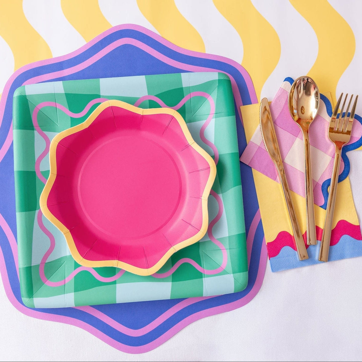 Colorwave Gingham Dinner Plates (10 ct)