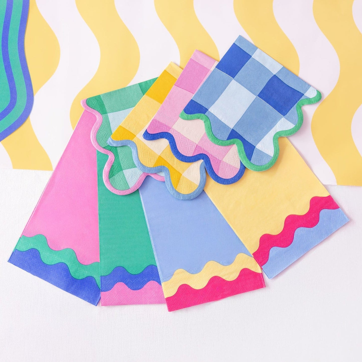 Colorwave Gingham Cocktail Napkins (20 ct, 5 colors)