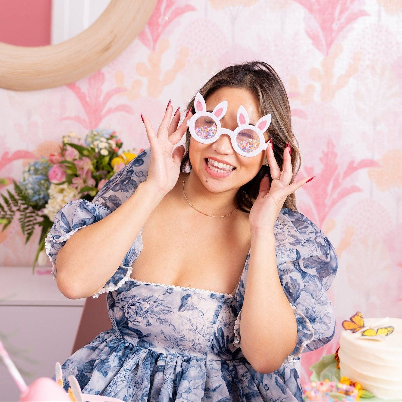 Hop-To-It Confetti Novelty Glasses (Single or Set of 4)