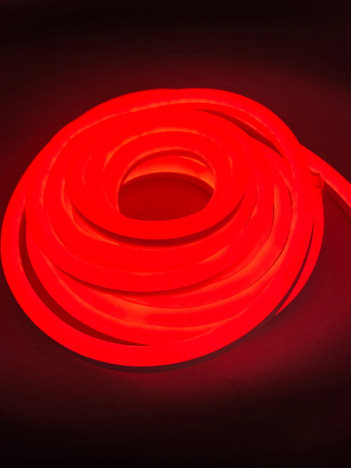 a roll of red neon lights