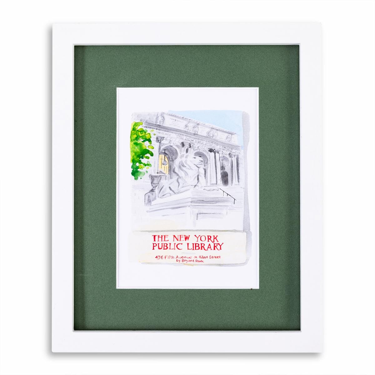 NY Public Library Matchbook Art Print