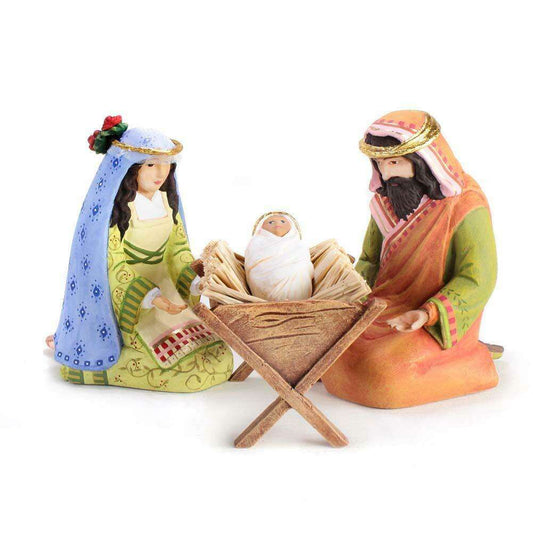 a close-up of a nativity scene