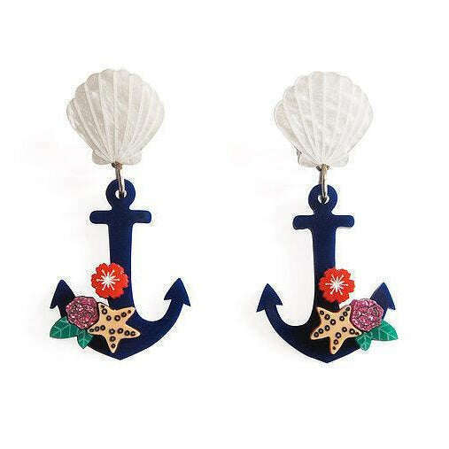 Nautical Anchor Earrings by Laliblue