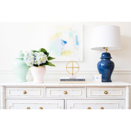 Navy Blue Ginger Jar Lamp