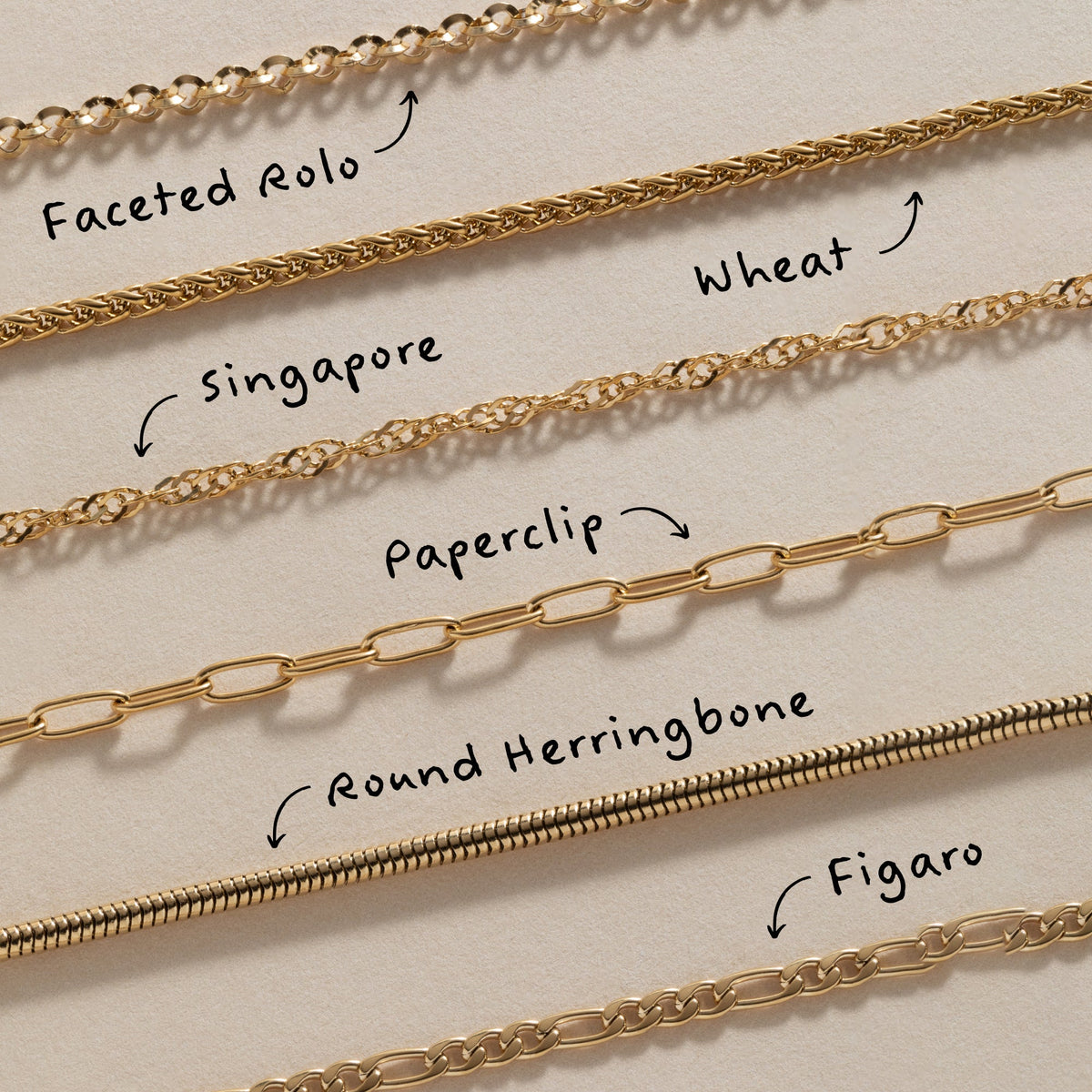 Wheat Chain Charm & Layering Necklace