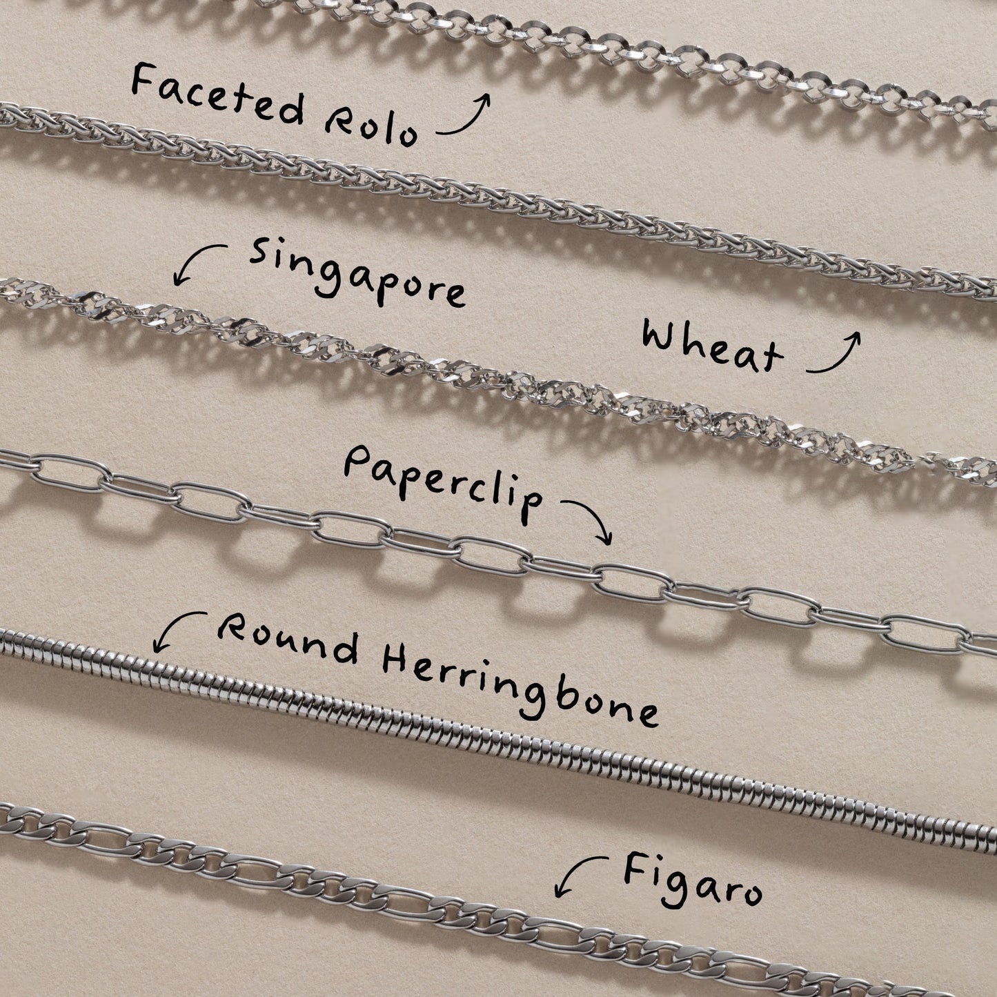 Wheat Chain Charm & Layering Necklace