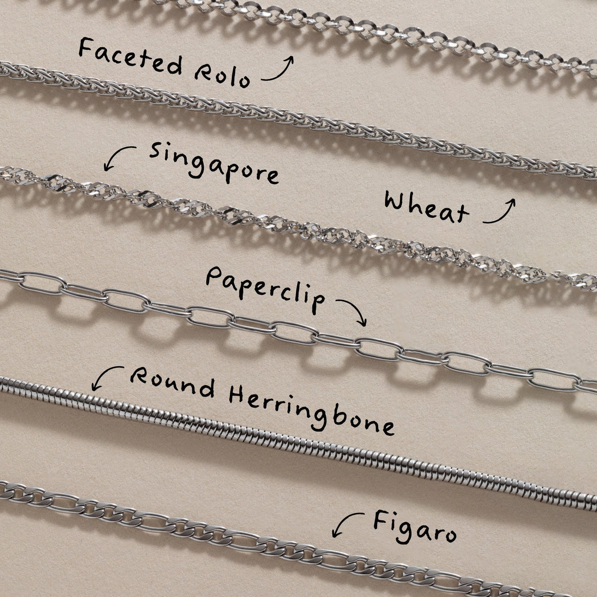 Faceted Rolo Charm & Layering Necklace
