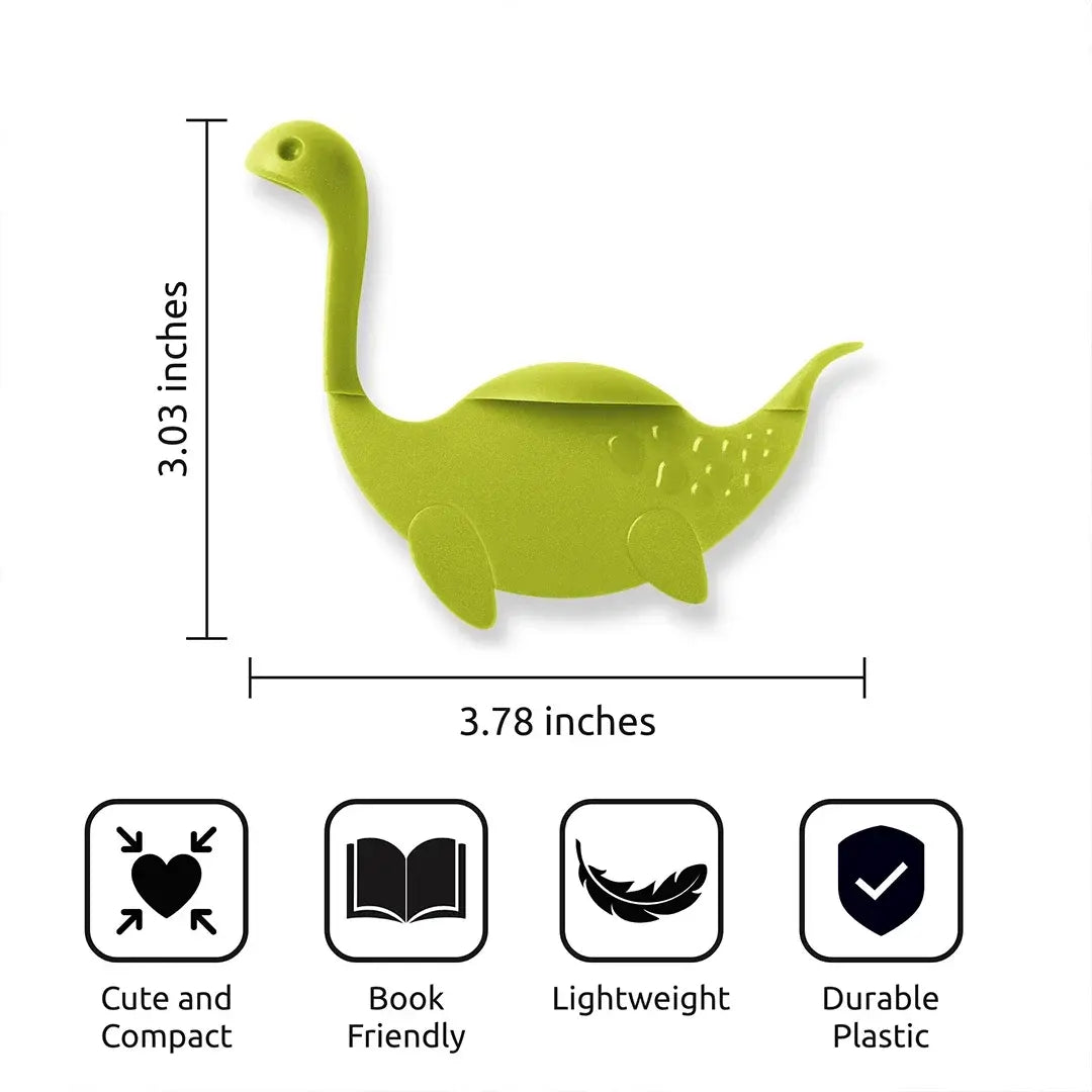 a green dinosaur shaped object with black text