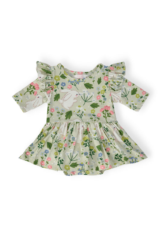 No Bunny Like You 3/4 Sleeve Flutter Twirl Bodysuit