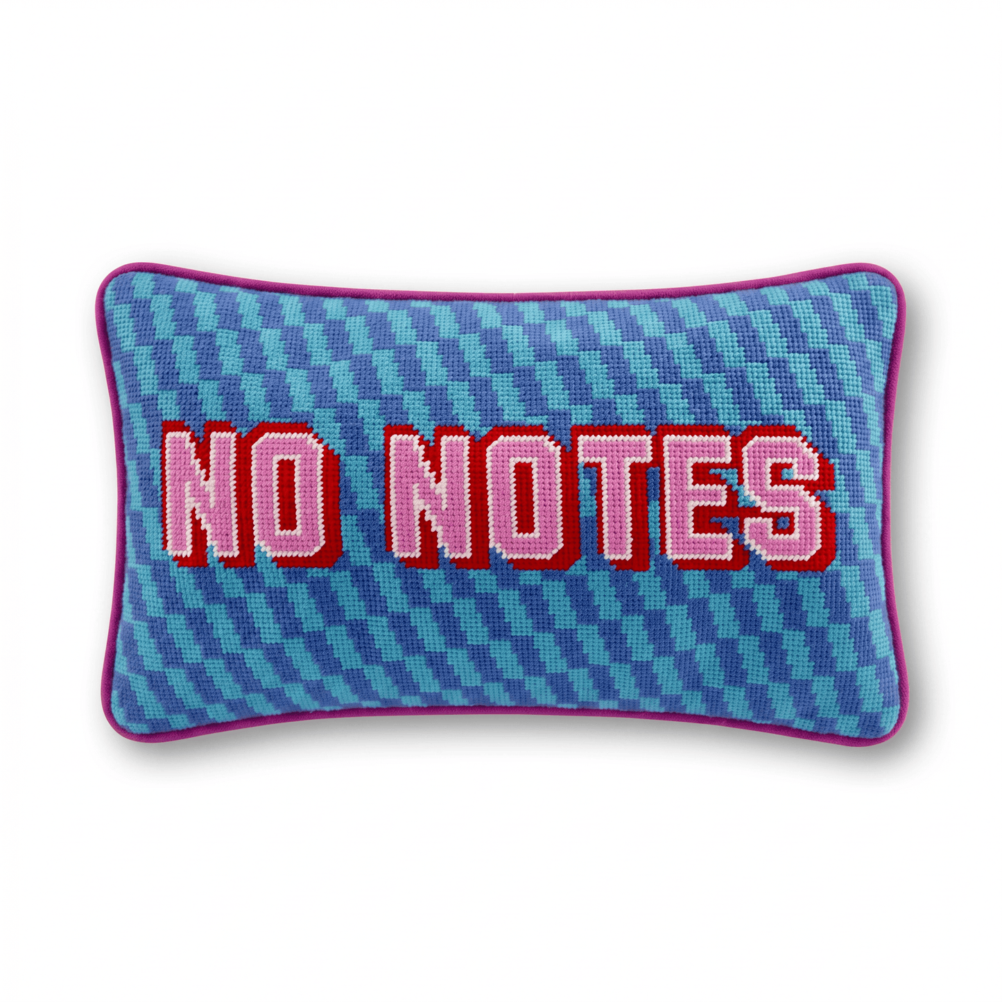 No Notes Needlepoint Pillow