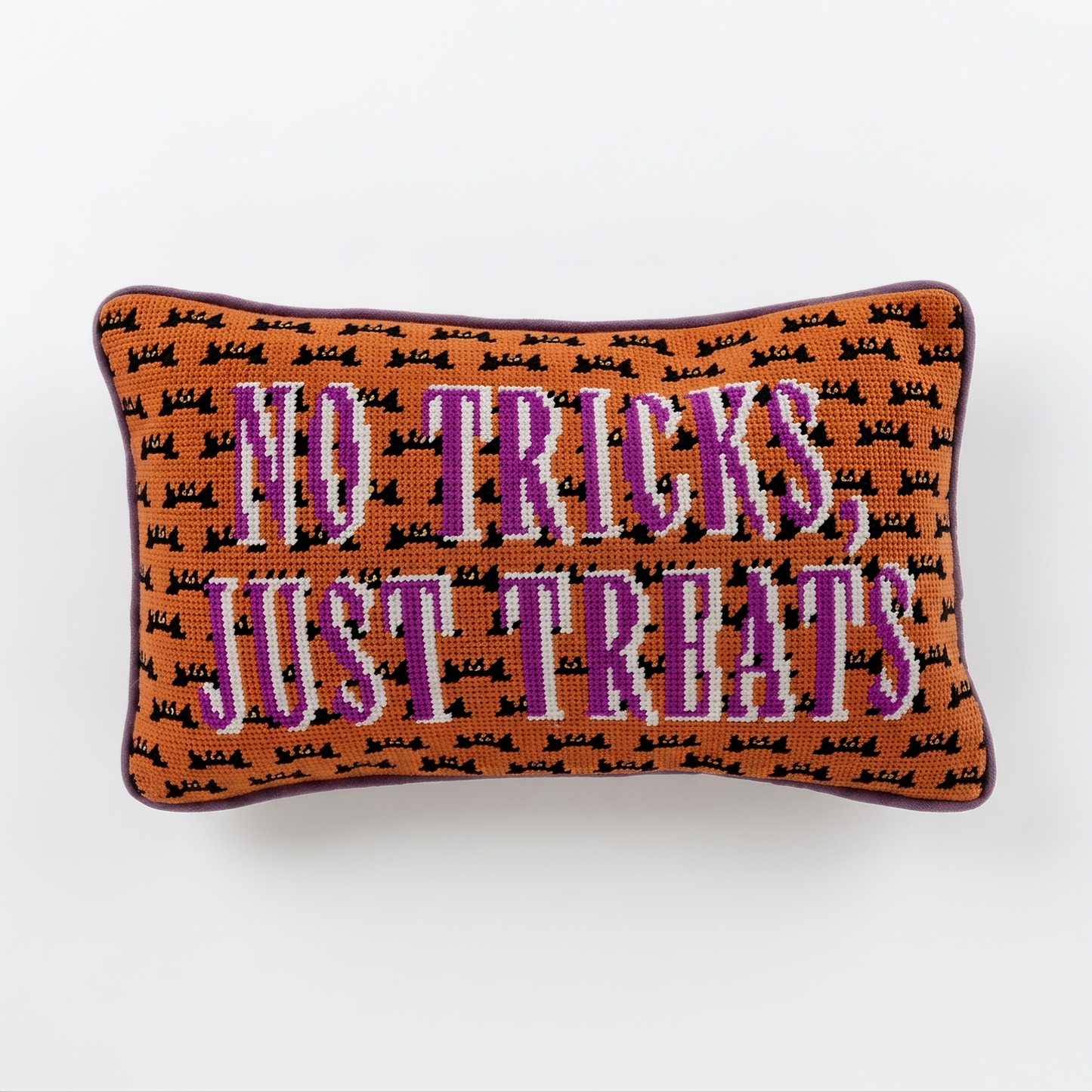 No Tricks Needlepoint Pillow