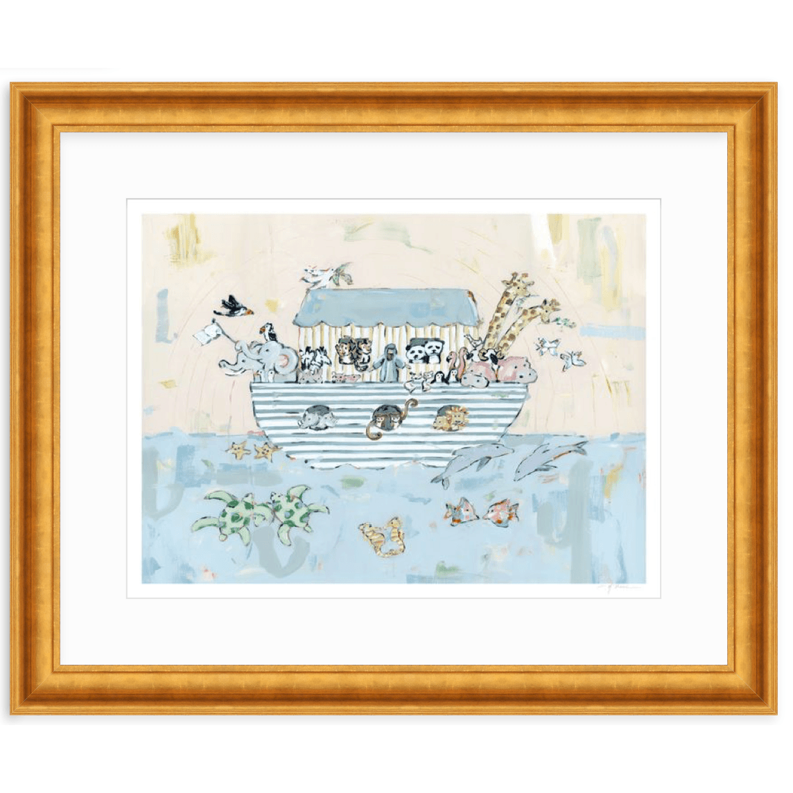 Noah's ark V Nursery Fine Art Print